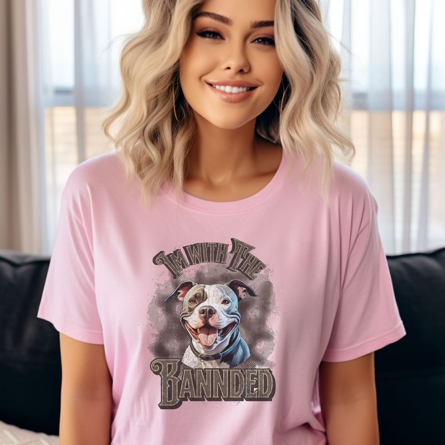 Pitbull I'm With The Banned Shirt, Pitbull Shirt, Dog Mom Shirt, Dog Mama Shirt, Dog Mom Gift, Pitbull Dad Shirt, Pitbull Mom Gift