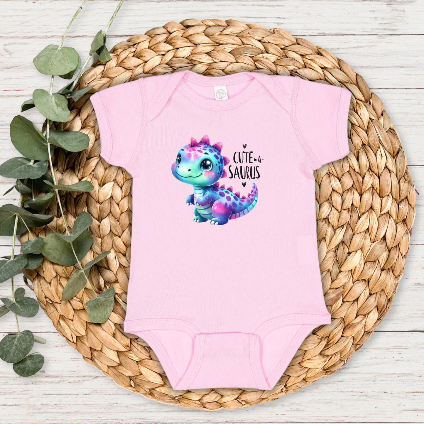 Cute A Saurus Baby Bodysuit