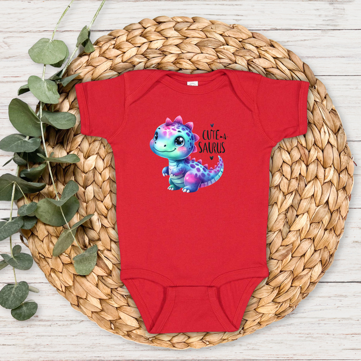 Cute A Saurus Baby Bodysuit