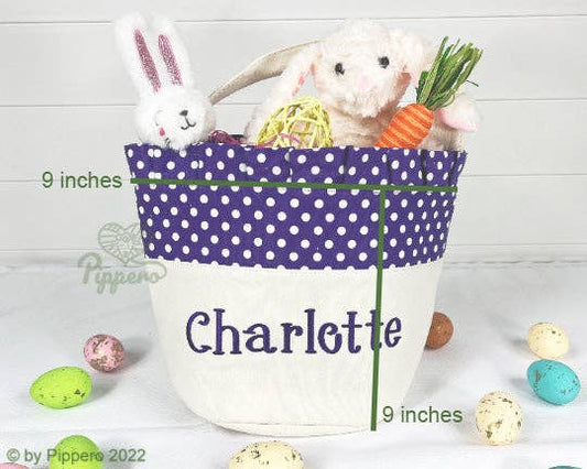 Personalized Embroidered Easter Baskets – Custom Name Easter Baskets for Kids & Babies