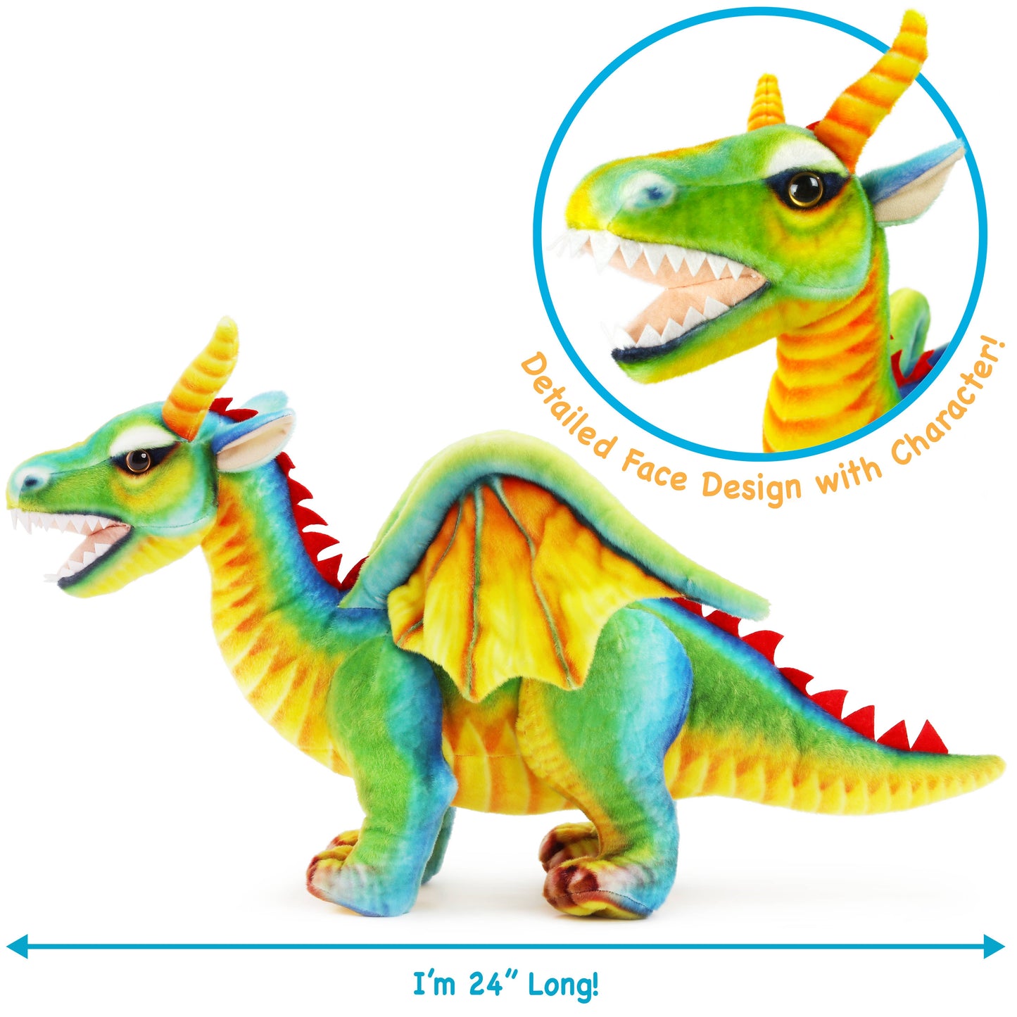 Drevnar The Dragon | 29 Inch Stuffed Animal Plush