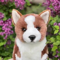 Brown and White Plush Corgi